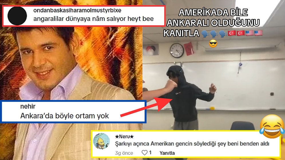 "La Bize Her Yer Ankara" Lafını Amerika'da Doruklarına Kadar Yaşayan Türk Genci Yorum Yağmuruna Tutuldu!