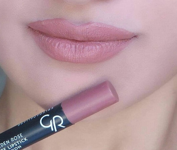 6. Golden Rose Matte Lipstick Crayon No:18