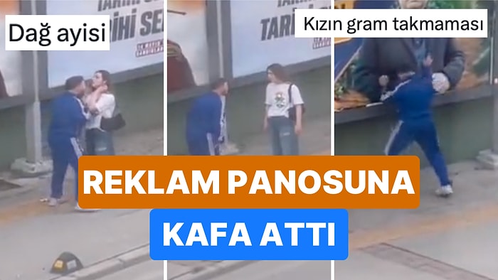 Sokakta Sevgilisiyle Tartışan Bir Adamın Tuhaf Hareketleri Gündem Oldu