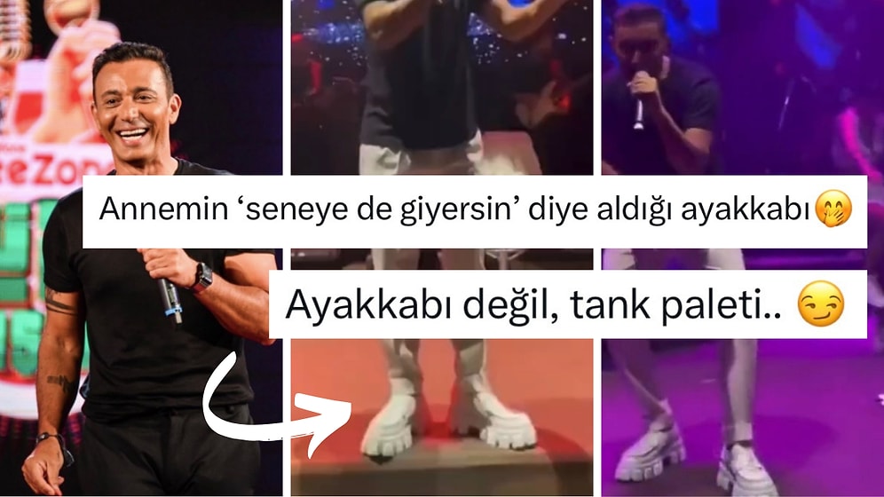 Mustafa Sandal'ın Konserinde Giydiği 'Tank Paleti' Gibi Dedirten Ayakkabıları Sosyal Medyanın Diline Düştü!