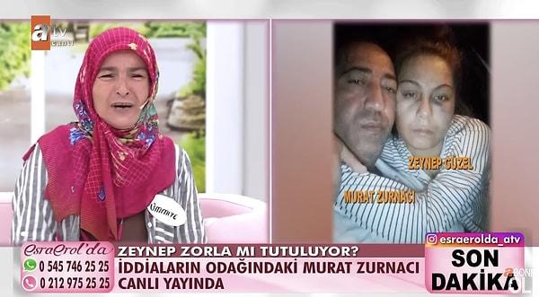 Bu iddiaların ardından Murat Zurnacı canlı yayına telefonla bağlandı. Evli olduğunu kabul eden Zurnacı, Zeynep'in konsomatrislik yaptığını ve sevgili olduklarını kabul etti.