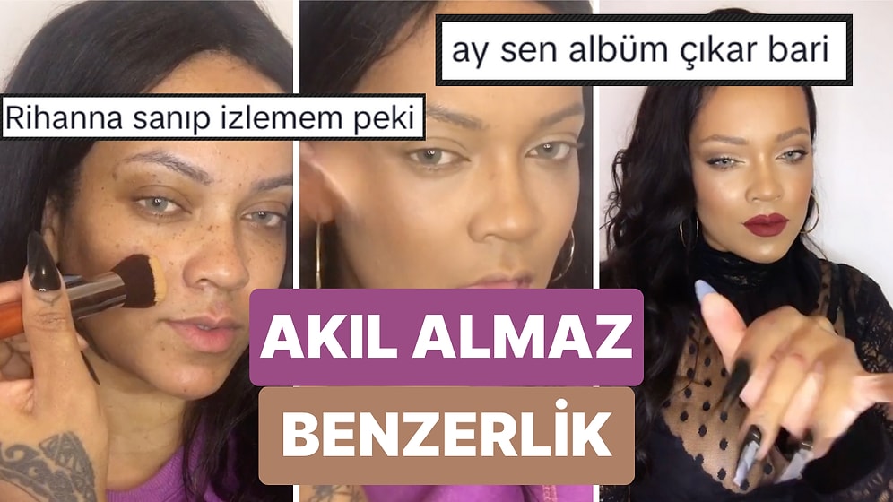 Rihanna'dan Daha Çok Rihanna Gibi Görünen Sosyal Medya Fenomeninin Şaşırtan Benzerliği