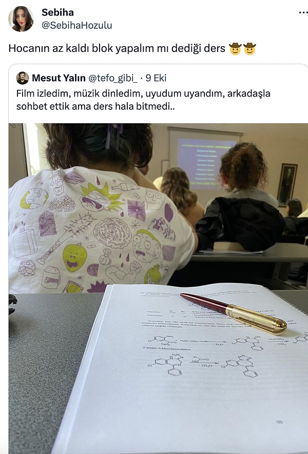 Dersteki saat ve dünyadaki saat aynı ilerlemiyor.