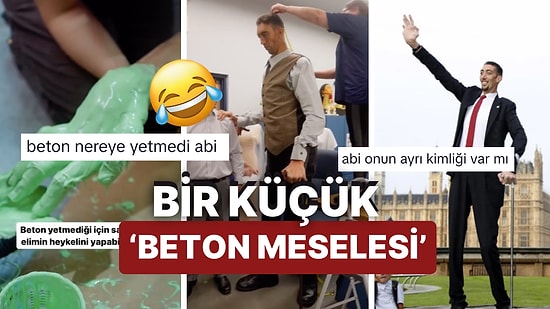 Dünyanın En Uzun Adamından Esprili Paylaşım: 'Boyuma Beton Yetmediği için Elimin Heykelini Yaptılar'