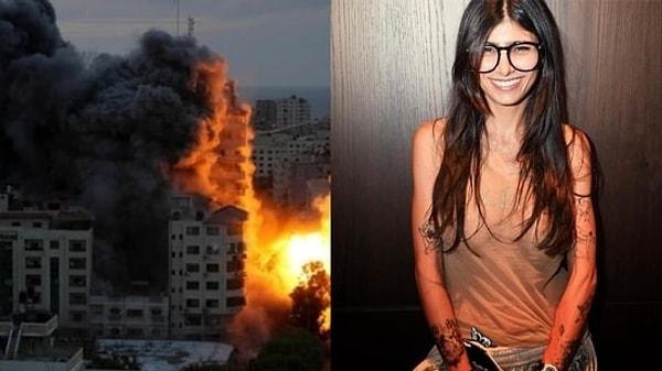Lübnan, Beyrut doğumlu olan ancak 2001 yılında ABD'ye taşınan yetişkin film yıldızı Mia Khalifa, Hamas savaşçılarına destek verdi.