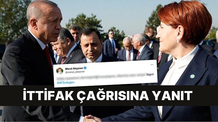 Cumhurbaşkanı Erdoğan'ın İttifak Çağrısına Meral Akşener'den Karşı Çağrı