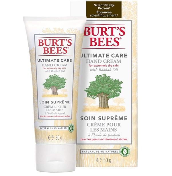 8. Burt's Bees Natural Ultimate Care Çok Kuru Ciltler İçin El Bakım Kremi