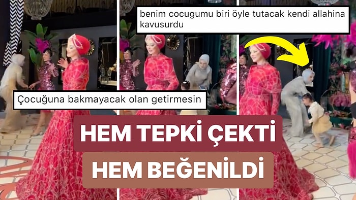 Gelinin Arkadaşı Kına Gecesindeki Dans Gösterisi Sırasında Piste Giren Çocuğu Ani Bir Müdahaleyle Pistten Attı