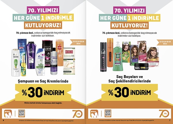 Şampuan ve Saç Kremlerinde %30 İndirim👇