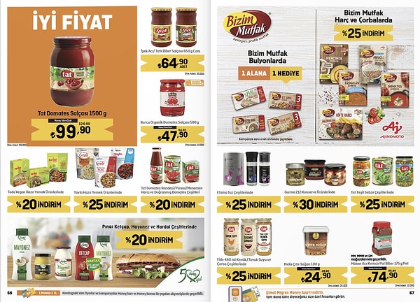 Tat Domates Salçası 1500 g 99,90 TL