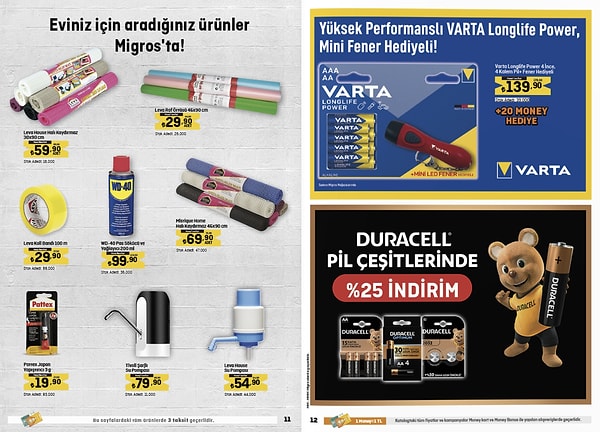 Duracell Pil Çeşitlerinde %25 İndirim👇