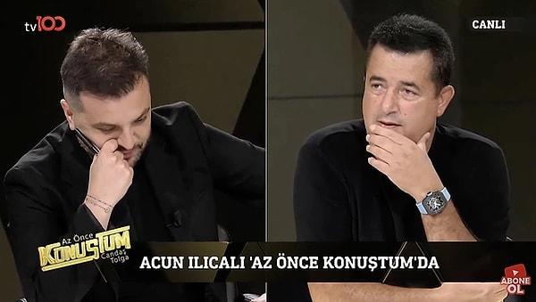 15. TV100'de Candaş Tolga Işık'ın sunduğu 'Az Önce Konuştum' programına konuk olan Acun Ilıcalı, Exxen'de Konuşanlar programını sunan Hasan Can Kaya hakkında samimi açıklamalar yaptı.