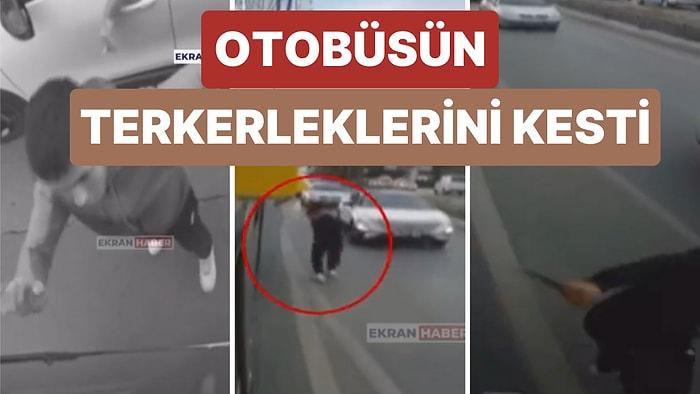 İstanbul'da Bir İETT Şoförüyle Tartışan Sürücü İçinde Yolcular Varken Otobüsün Tekerleklerini Kesti