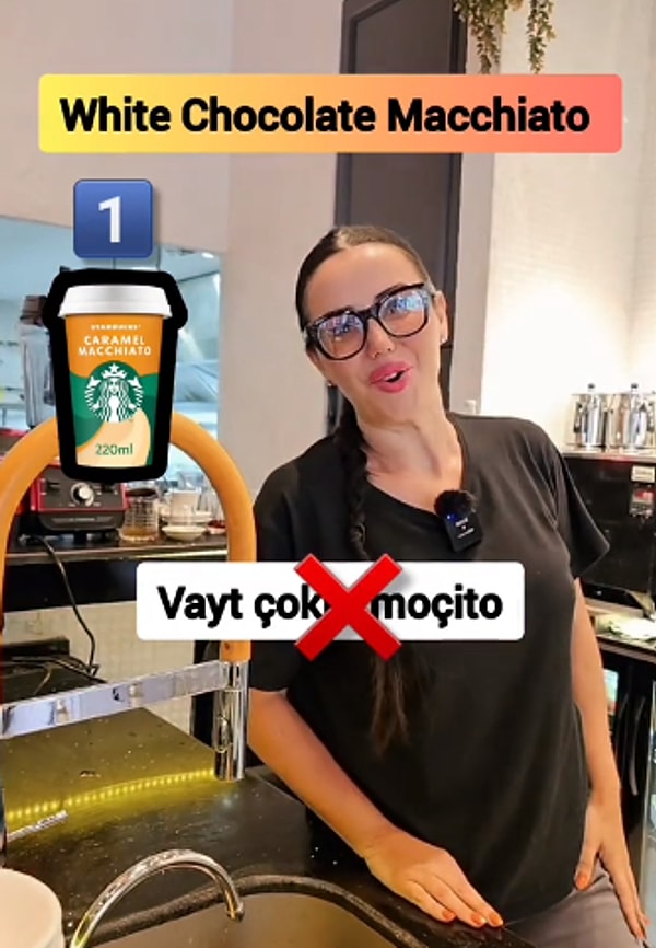 TikTok hesabından sık sık İngilizce kelimelerin telaffuzlarıyla ilgili bilgilendirme videoları çeken içerik üreticisi son paylaşımında Starbucks'ı ele aldı.