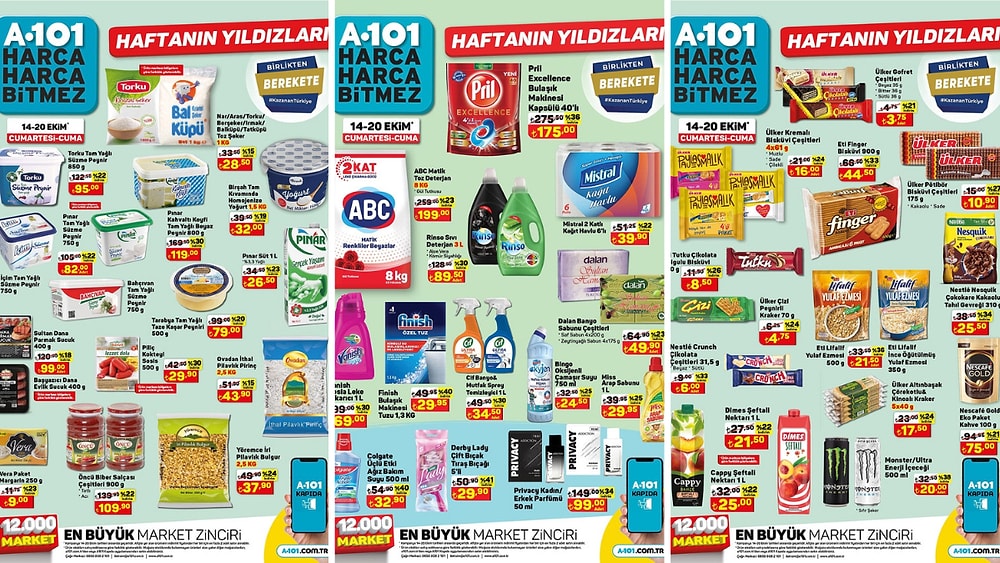 14 - 20 Ekim 2023 A101 Haftanın Yıldızları Kataloğu