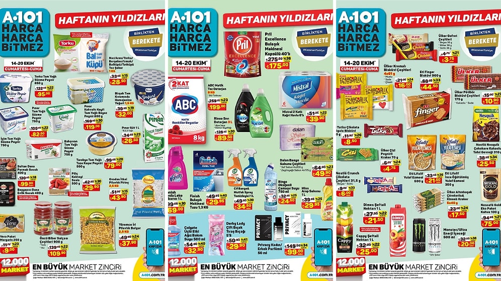 14 - 20 Ekim 2023 A101 Haftanın Yıldızları Kataloğu