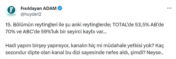 İşte Yalı Çapkını'nın hızla eriyen reytinglerine gelen tepkiler: