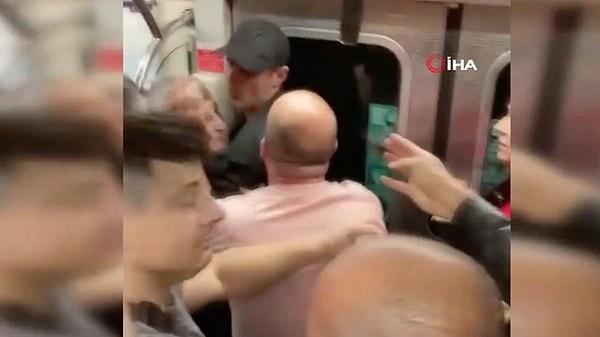 İstanbul Yenikapı-Hacıosman M2 metrosunda dün akşam saat 18.50 civarı bir kadın ve erkek vatandaşın arasında tartışma çıktı.