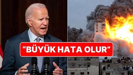 ABD Başkanı Biden İsrail'i Gazze'yi İşgal Etmemesi İçin Uyardı