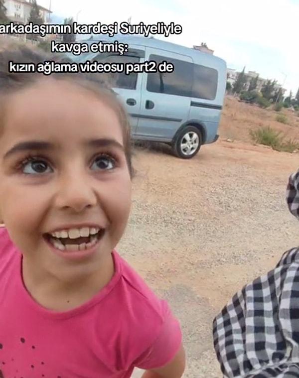 Videonun sonunda ise "Siz bir de karşı tarafı görün." dercesine Suriyeli kızın ağladığını dile getirdi.