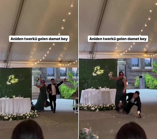 Sosyal medyada paylaşılan bir videoda ise, bir damat düğün salonuna girişte kurguladığı dansı ile viral oldu.