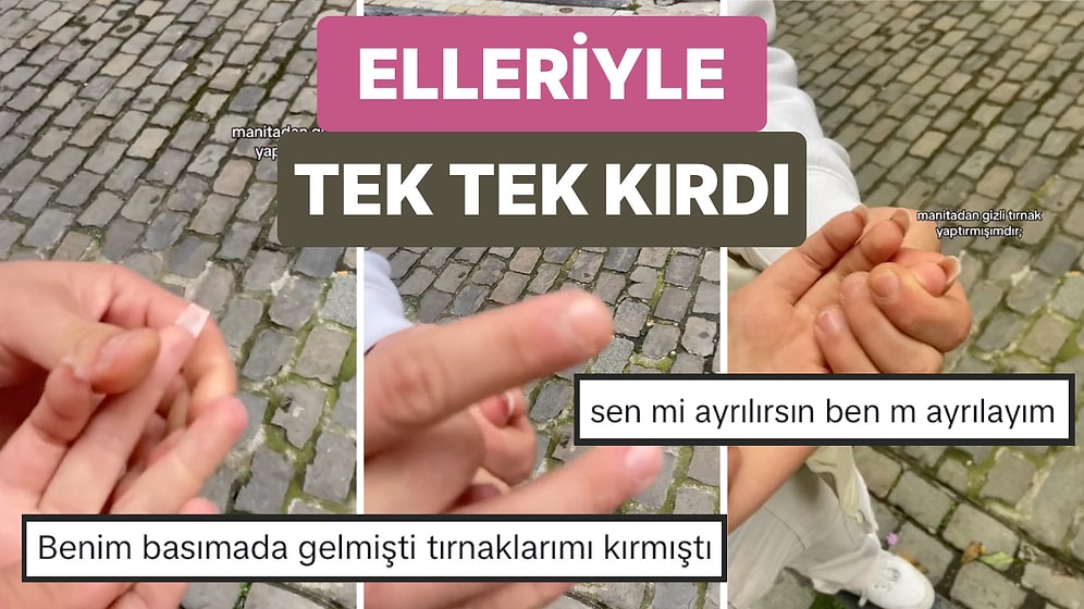 Sevgilisinden Gizli Protez Tırnak Yaptıran Kadının Tırnaklarını Sevgilisi Elleriyle Tek Tek Kırdı
