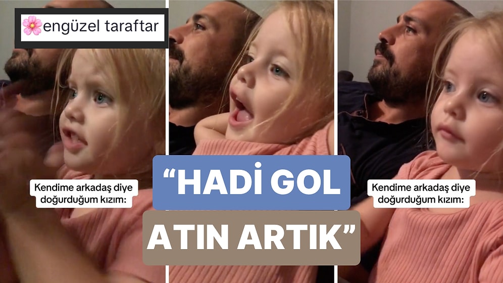 Babasıyla Birlikte Milli Maç İzleyen Miniğin Heyecanlı Anlarını Görünce Ekranı Isırmak İsteyeceksiniz!