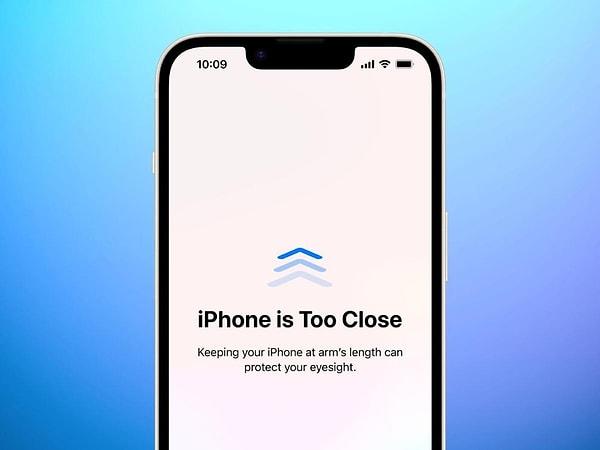Apple, iOS 17 kullanıcılarına sunduğu "Ekran Mesafesi" özelliği ile dijital göz yorgunluğunu hafifletmeyi amaçlıyor.