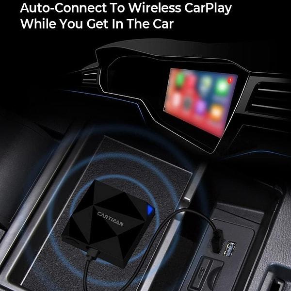 11. Daha kolay ve güvenli arama yapmak, müzik dinlemek, mesaj göndermek ve almak için kablosuz CarPlay adaptörü.