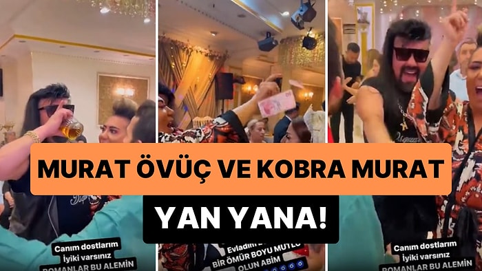 Romanlar Bu Alemin Kralı! Bir Düğünde Yan Yana Gelen Murat Övüç ve Kobra Murat Doyasıya Dans Etti