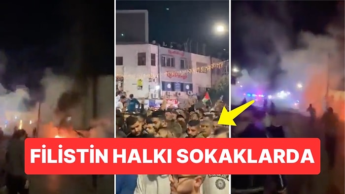 İsrail Ordusu'nun Hastaneyi Hedef Almasıyla Filistin Halkı Sokağa Döküldü