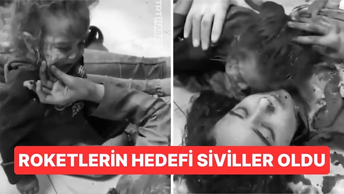 İsrail'in Bombaladığı Hastanede Kızını Teselli Eden Yaralı Annenin Vahşetin Boyutlarını Anlatan Görüntüleri