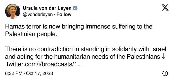 Avrupa Komisyonu Başkanı Ursula von der Leyen yaptığı basın açıklamasında,