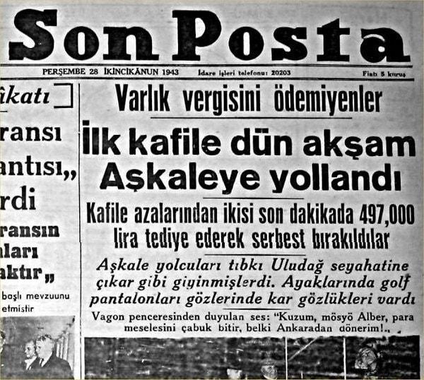 Şükrü Saraçoğlu'nun, tarihe geçen icraatlarından biri "Varlık Vergisi"dir.