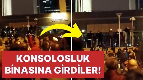 İstanbul'da İsrail'e 'Hastane Saldırısı' Tepkisi: Konsolosluk Binasına Girdiler!