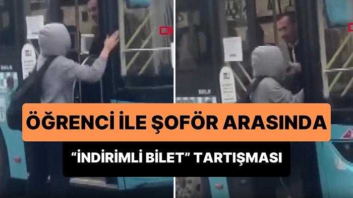 Ankara'da Özel Halk Otobüsüne İndirimli Binmek İsteyen Öğrenci ile Şoför Tartıştı