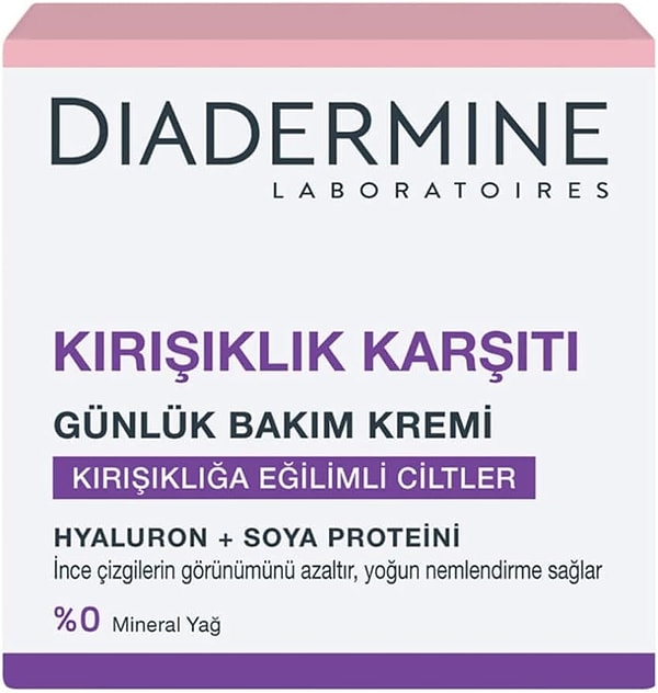 Kırışıklıklarınız başladıysa günlük olarak kullanabileceğiniz Diadermine kırışıklık karşıtı günlük krem sizin için doğru bir seçim olacaktır.