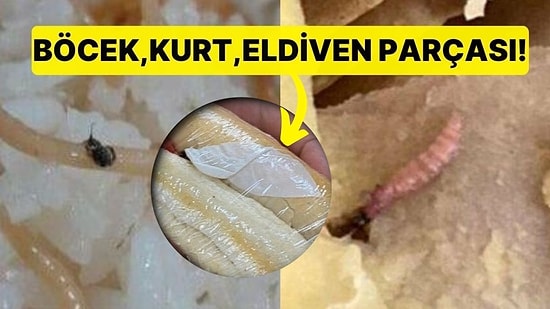 Böcek, Kurt, Eldiven Parçası! KYK Yurdunda Öğrencilere Verilen Yemek Mide Bulandırdı