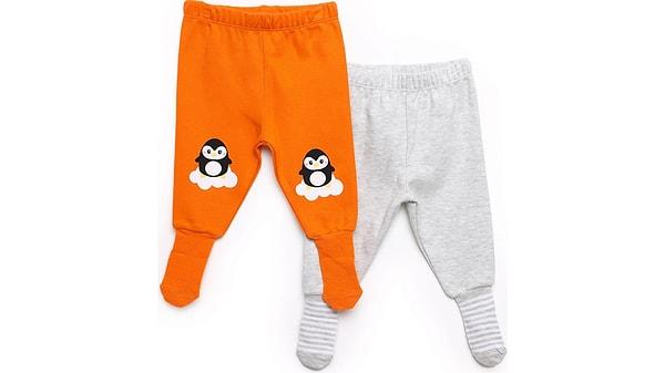 10. Hello Baby Hellobaby Basic Kız Bebek 2li Çoraplı Pijama Pantolon Kız Bebek