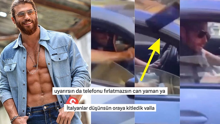 İtalya'da Kendisi Çeken Bir Hayranının Telefonunu Alıp Fırlatan Can Yaman'ın Hırsı "Yok Artık!" Dedirtti