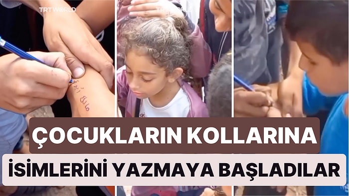 Filistinli Çocukların Kollarına Eğer Ölürlerse Kimlikler Tespit Edilebilsin Diye İsimleri Yazılmaya Başlandı