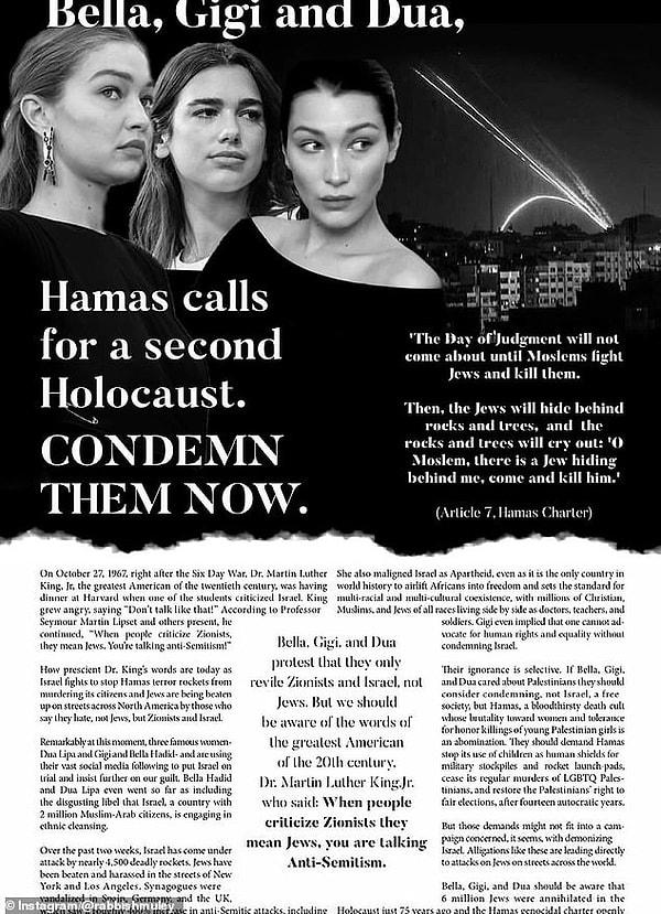 2021 New York Times Ad Controversy Revives Debate on Celebrity Advocacy in the Israel-Palestine Conflict