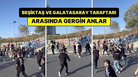 Derbi Öncesi Beşiktaş ve Galatasaray Taraftarları Karşı Karşıya Geldi!