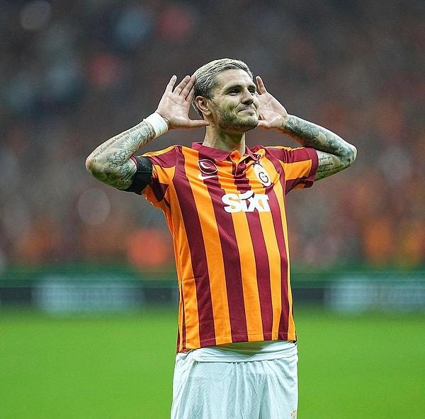 Mauro Icardi, Gheorghe Hagi'yi (8) geride bırakarak Süper Lig tarihinde Galatasaray formasıyla en fazla derbi golü atan yabancı oyuncu oldu. (OptaCan)