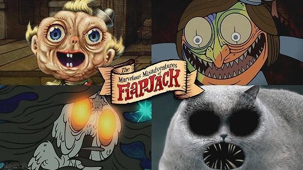 2. "Tatlı ve ilginç yüzünün altında kabuslara giren karakterler gizleyen 'Flapjack'i hala bugüne kadar çocukken nasıl izledim diye düşünüyorum..."