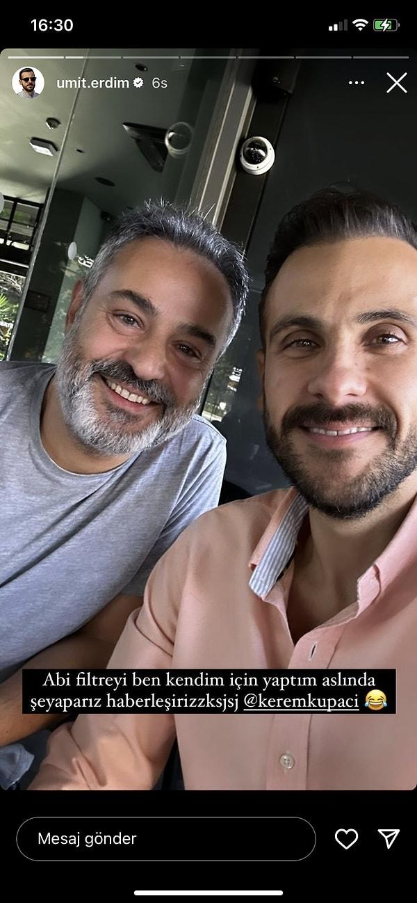 Ümit Erdim Instagram hesabından Kerem Kupacı ile fotoğrafını paylaştı. Özlenen ikili herkese eski günleri hatırlattı.
