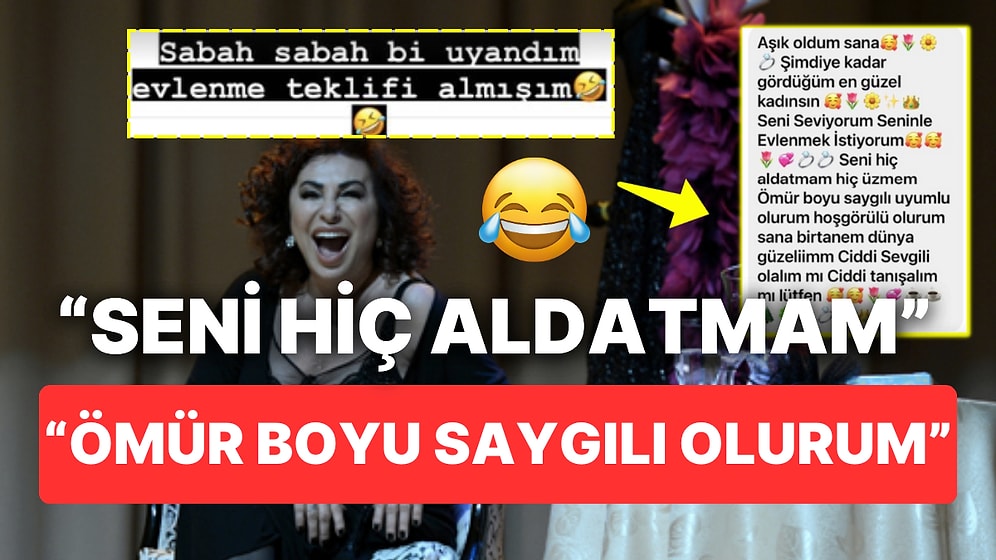 Bir Takipçisinin Nilgün Belgün'ü Evlenmeye İkna Etmek İçin Sıraladığı Vaatler Size Çok Gülünç Gelecek