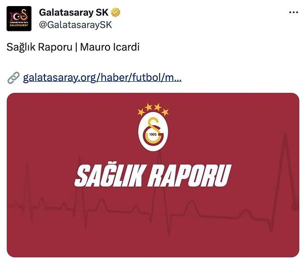 Korkulan oldu ve Galatasaray yıldız golcüsünün ayak bileği dış tendon grubu ve destek dokusunda kanama olduğunu açıkladı.