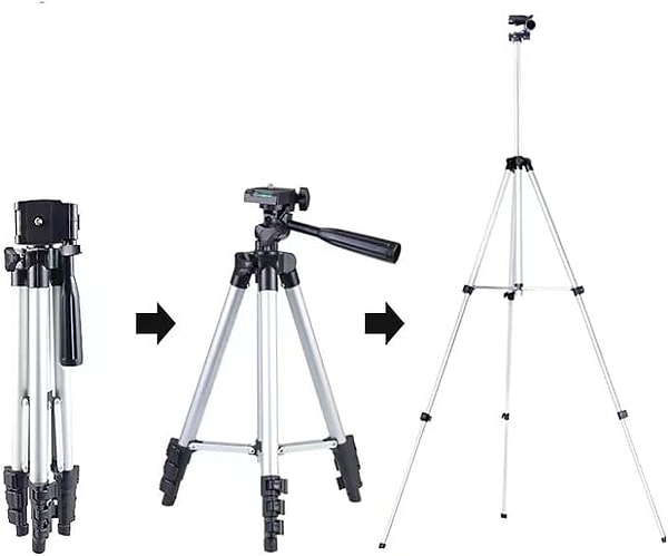 17. Profesyonel Fotoğraf Video Çekimi için Tripod Telefon Tutucu