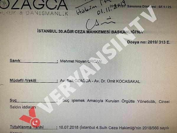 Paylaşılan mahkeme tutanaklarına göre de Ümit Kocasakal'ın doğrudan Noyan Orcan'ın vekili olduğu açıkça görülüyor.
